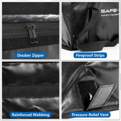SAFE-TECH UPGRADED NHS Approved Lithium Battery Bag, Tested to SGS 800 ...