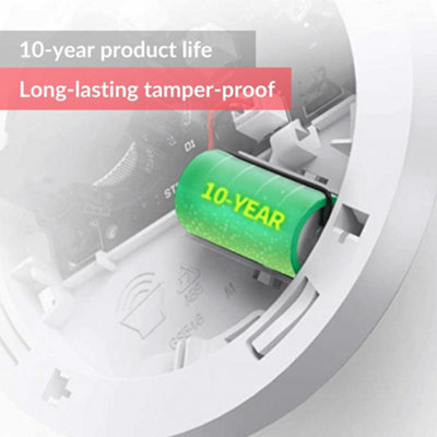 SAFE TECH Wireless Interlinked Heat Alarm, Heat Detector with Tamper ...