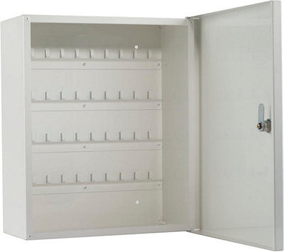Safes UK Keycab Key Cabinet Wall Mounted Safe Key Storage up to 40 Keys With Easy to Use Key Lock Lockable Metal Cupboard Box Idea