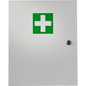 Safes UK Medicab 1 Medical Cabinet Wall Mounted Metal Storage Cupboard For Bathroom Wall Secure Box For First Aid Medicine