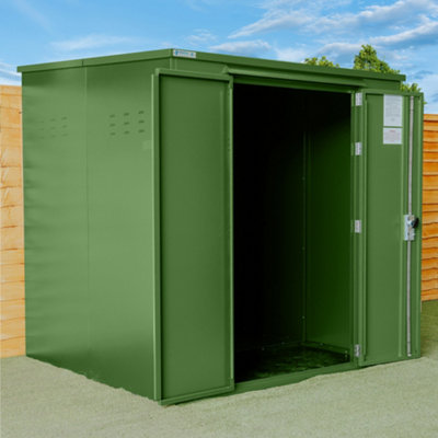 SafeStor Lakeland Green Ryedale 6x6x6 Metal heavy-duty outdoor storage ...
