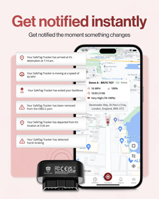 SafeTag Plug 4G - Self-Install GPS Tracker for Car, Van, Motorbike via ...