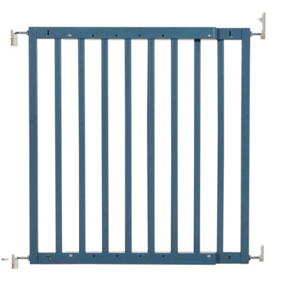 Safetots Top Of The Stairs Screw Fitted Stair Gate, White Wooden, 63.5cm - 105.5cm, Wood Baby Gate, Screw Fit Safety Barrier, Stylish And Practical Safety Gate