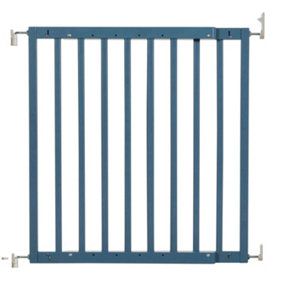 Safetots Chunky Wooden Screw Fit Stair Gate, Azure Blue, 63.5cm - 105.5cm, Wood Baby Gate, Screw Fit Safety Barrier