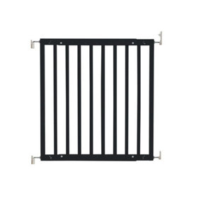Safetots Chunky Wooden Screw Fit Stair Gate, Black, 63.5cm - 105.5cm, Wood Baby Gate, Screw Fit Safety Barrier