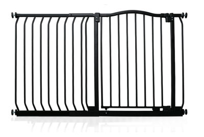 Safetots Curved Top Safety Gate, 125cm - 134cm, Matt Black, Pressure Fit Stair Gate Price Comparisons | Compare The Build