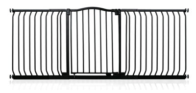 Safetots Curved Top Safety Gate, 188cm - 197cm, Matt Black, Pressure Fit Stair Gate Price Comparisons | Compare The Build