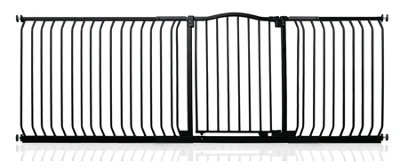Safetots Curved Top Safety Gate, 225cm - 234cm, Matt Black, Pressure Fit Stair Gate Price Comparisons | Compare The Build