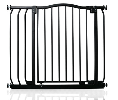 Safetots Curved Top Safety Gate, 80cm - 89cm, Matt Black, Pressure Fit Stair Gate Price Comparisons | Compare The Build