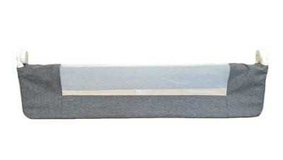 Safetots Deluxe Soft Touch Denim Extra Wide Bed Rail, Grey 140cm Wide x 50cm Tall, Toddler Bed Guard For Safety