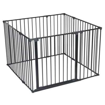 Safetots Dog Play Pen Black 105cm x 105cm, Pet Pen for Pets Dogs and Puppy, Dog Playpen suitable for Indoor and Outdoor use