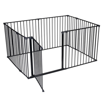 Safetots Dog Play Pen Black 105cm x 144cm, Pet Pen for Pets Dogs and Puppy, Dog Playpen suitable for Indoor and Outdoor use