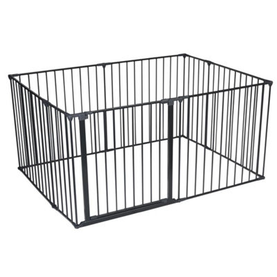 Safetots Dog Play Pen Black 105cm x 144cm, Pet Pen for Pets Dogs and Puppy, Dog Playpen suitable for Indoor and Outdoor use