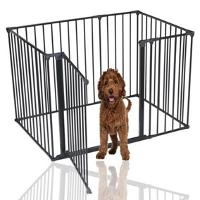 Safetots Dog Play Pen Black 72cm x 105cm, Pet Pen for Pets Dogs and Puppy, Dog Playpen suitable for Indoor and Outdoor use