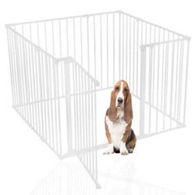 Safetots Dog Play Pen White 105cm x 144cm, Pet Pen for Pets Dogs and Puppy, Dog Playpen suitable for Indoor and Outdoor use
