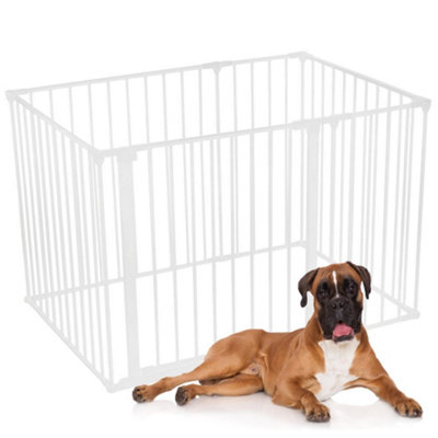 Safetots Dog Play Pen White 72cm x 105cm, Pet Pen for Pets Dogs and Puppy, Dog Playpen suitable for Indoor and Outdoor use