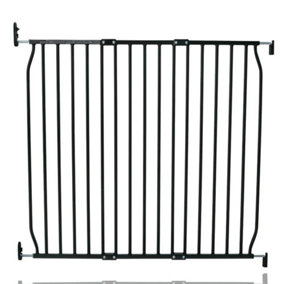 Safetots Eco Screw Fit Baby Gate, Black, 100cm - 110cm, Stair Gate for Toddler and Baby, Screw Fit Safety Barrier