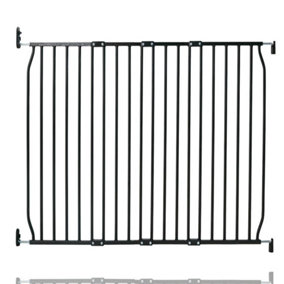 Safetots Eco Screw Fit Baby Gate, Black, 110cm - 120cm, Stair Gate for Toddler and Baby, Screw Fit Safety Barrier