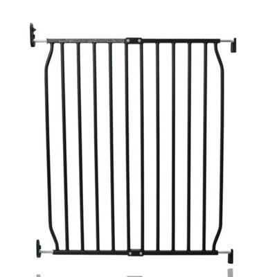 Safetots Eco Screw Fit Baby Gate, Black, 70cm - 80cm, Stair Gate for Toddler and Baby, Screw Fit Safety Barrier