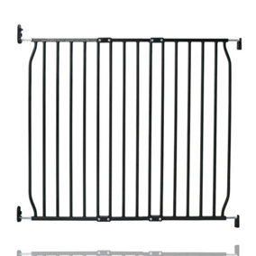 Safetots Eco Screw Fit Baby Gate, Black, 90cm - 100cm, Stair Gate for Toddler and Baby, Screw Fit Safety Barrier