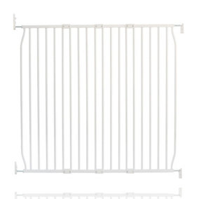 Safetots Eco Screw Fit Baby Gate, White, 110cm - 120cm, Stair Gate for Toddler and Baby, Screw Fit Safety Barrier