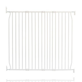 Safetots Eco Screw Fit Baby Gate, White, 120cm - 130cm, Stair Gate for Toddler and Baby, Screw Fit Safety Barrier