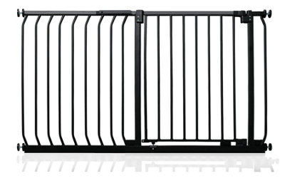 Safetots Elite Pressure Safety Gate, 116cm - 125cm, Matt Black, Pressure Fit Stair Gate Price Comparisons | Compare The Build