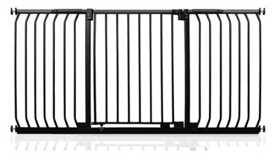 Safetots Elite Pressure Safety Gate, 152cm - 161cm, Matt Black, Pressure Fit Stair Gate Price Comparisons | Compare The Build