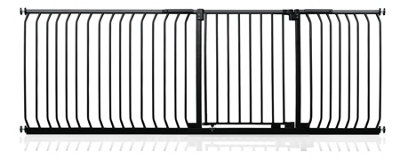 Safetots Elite Pressure Safety Gate, 216cm - 225cm, Matt Black, Pressure Fit Stair Gate Price Comparisons | Compare The Build