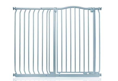 Safetots Extra Tall Curved Top Safety Gate, 116cm - 125cm, Matt Grey, Extra Tall 100cm in Height, Pressure Fit Stair Gate Price Comparisons | Compare The Build