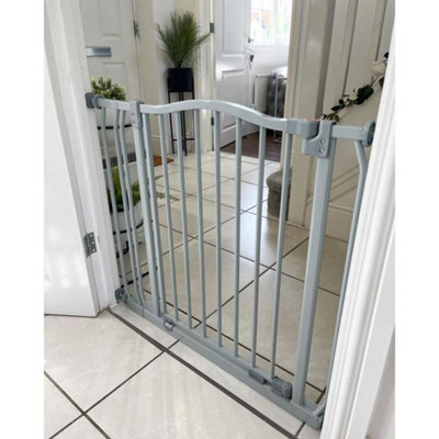 Safetots Extra Tall Curved Top Safety Gate, 152cm - 161cm, Matt Grey ...
