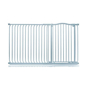 Safetots Extra Tall Curved Top Safety Gate, 171cm - 180cm, Matt Grey, Extra Tall 100cm in Height, Pressure Fit Stair Gate