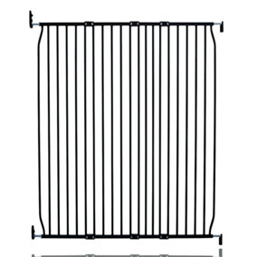 Safetots Extra Tall Eco Screw Fit Baby Gate, Black, 120cm - 130cm, Extra Tall Gate 100cm in Height, Stair Gate for Baby