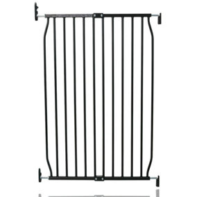 Safetots Extra Tall Eco Screw Fit Baby Gate, Black, 70cm - 80cm, Extra Tall Gate 100cm in Height, Stair Gate for Baby