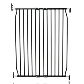 Safetots Extra Tall Eco Screw Fit Baby Gate, Black, 80cm - 90cm, Extra Tall Gate 100cm in Height, Stair Gate for Baby