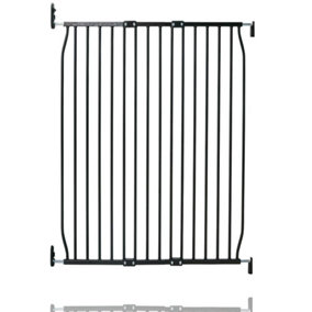 Safetots Extra Tall Eco Screw Fit Baby Gate, Black, 90cm - 100cm, Extra Tall Gate 100cm in Height, Stair Gate for Baby