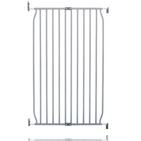 Safetots Extra Tall Eco Screw Fit Baby Gate, Grey, 70cm - 80cm, Extra Tall Gate 100cm in Height,  Stair Gate for Baby