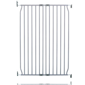 Safetots Extra Tall Eco Screw Fit Baby Gate, Grey, 80cm - 90cm, Extra Tall Gate 100cm in Height, Stair Gate for Baby