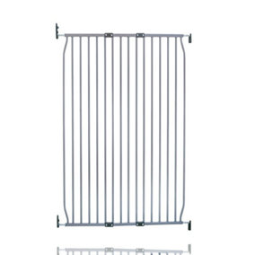 Safetots Extra Tall Eco Screw Fit Baby Gate, Grey, 90cm - 100cm, Extra Tall Gate 100cm in Height, Stair Gate for Baby