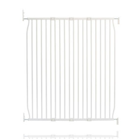 Safetots Extra Tall Eco Screw Fit Baby Gate, White, 110cm - 120cm, Extra Tall Gate 100cm in Height, Stair Gate for Baby
