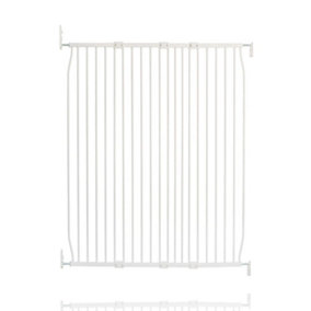 Safetots Extra Tall Eco Screw Fit Baby Gate, White, 120cm - 130cm, Extra Tall Gate 100cm in Height, Stair Gate for Baby