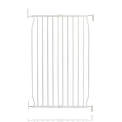 Safetots Extra Tall Eco Screw Fit Baby Gate, White, 70cm - 80cm, Extra Tall Gate 100cm in Height, Stair Gate for Baby