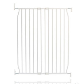 Safetots Extra Tall Eco Screw Fit Baby Gate, White, 80cm - 90cm, Extra Tall Gate 100cm in Height, Stair Gate for Baby