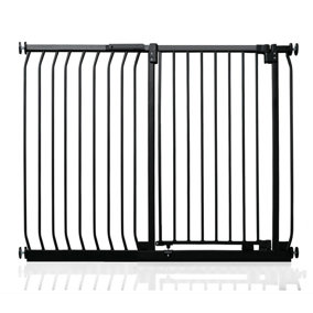Safetots Extra Tall Elite Safety Gate, 116cm - 125cm, Matt Black, Extra Tall 96.8cm in Height, Pressure Fit Stair Gate