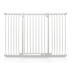 Safetots Extra Tall Elite Safety Gate, 143cm - 152cm, Matt White, Extra Tall 96.8cm in Height, Pressure Fit Stair Gate