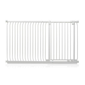 Safetots Extra Tall Elite Safety Gate, 171cm - 180cm, Matt White, Extra Tall 96.8cm in Height, Pressure Fit Stair Gate