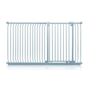 Safetots Extra Tall Elite Safety Gate, 189cm - 198cm, Matt Grey, Extra Tall 96.8cm in Height, Pressure Fit Stair Gate