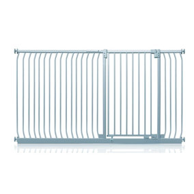 Safetots Extra Tall Elite Safety Gate, 198cm - 207cm, Matt Grey, Extra Tall 96.8cm in Height, Pressure Fit Stair Gate