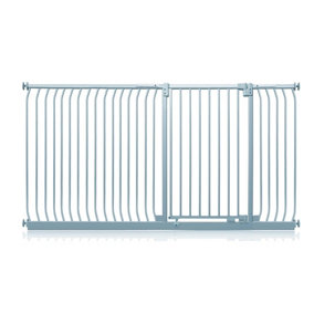 Safetots Extra Tall Elite Safety Gate, 207cm - 216cm, Matt Grey, Extra Tall 96.8cm in Height, Pressure Fit Stair Gate