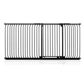 Safetots Extra Tall Elite Safety Gate, 216cm - 225cm, Matt Black, Extra Tall 96.8cm in Height, Pressure Fit Stair Gate